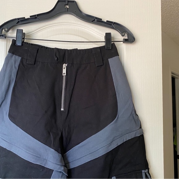 I.AM.GIA Pant Frances Cargo Pockets Removable Shorts Zipper Baggy Black S GUC - Picture 6 of 13